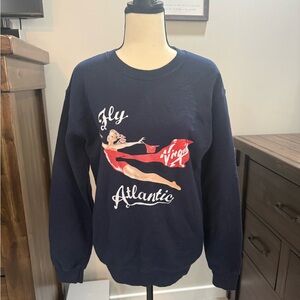 Fly Virgin Atlantic Navy Crewneck Sweater